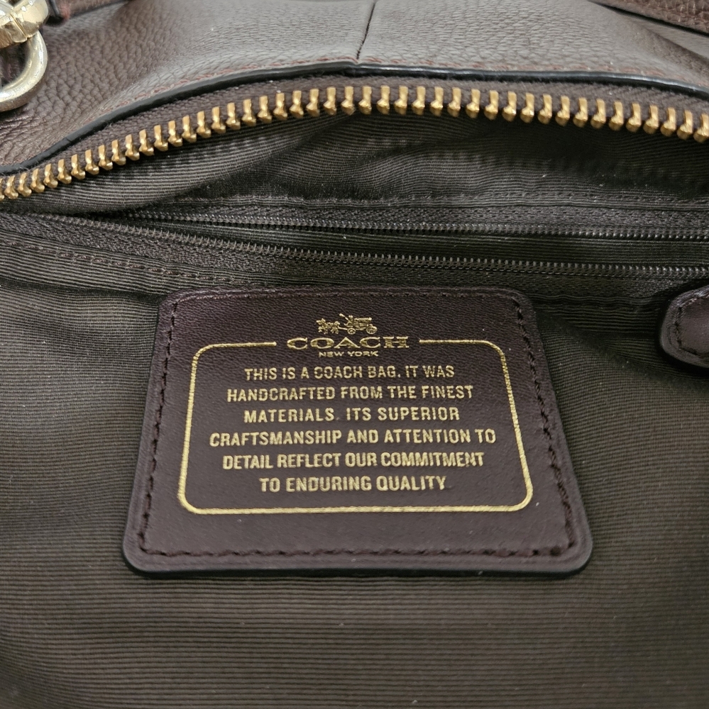 COACH KELSEY crossbody bronze metallic leather EUC pebble small F56127 bag - Picture 10 of 16